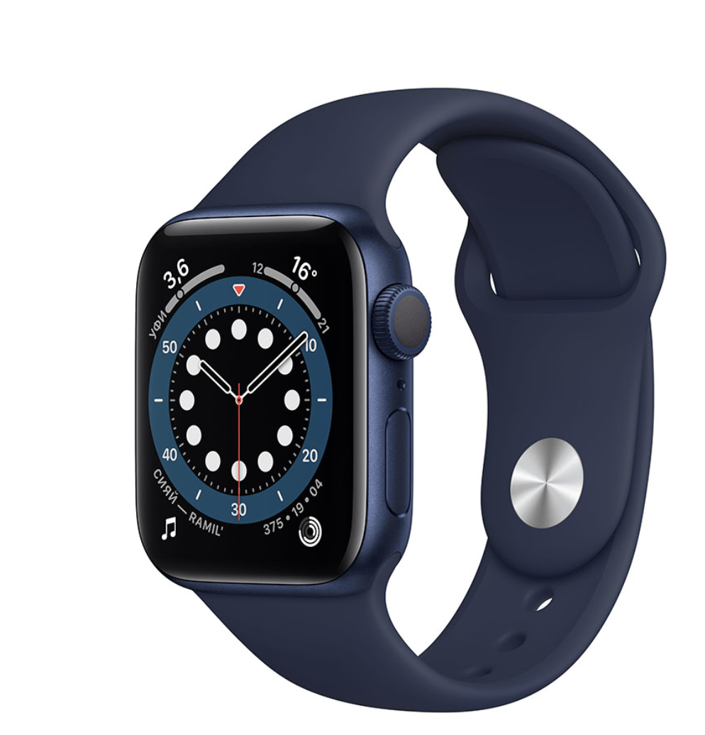 Часы Apple Watch Series 6 GPS 40mm Aluminum Case with Sport Band синий /  темный ультрамарин MG143 — Это Сервисный Центр